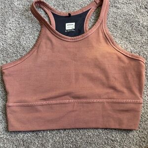 Prana Ribbed Racerback Crop Top in Dusty Rose